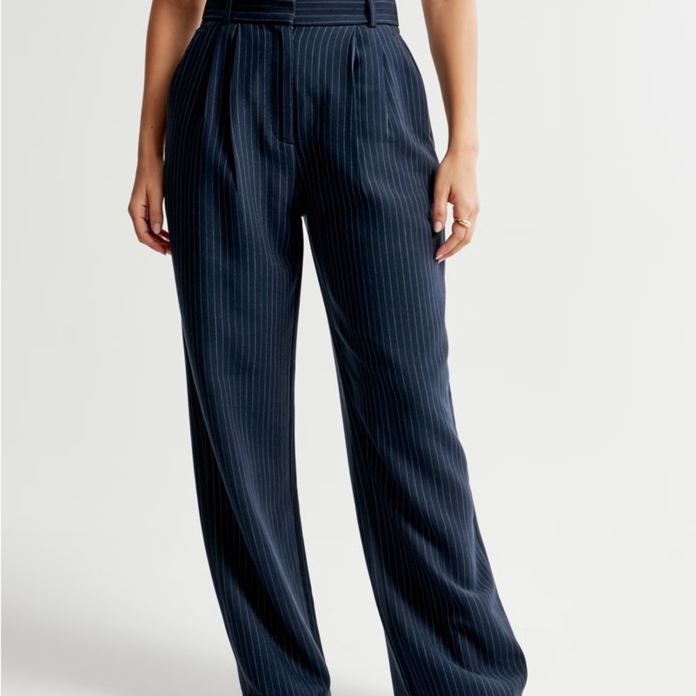 Abercrombie & Fitch Navy and White Stripe Dress Pants NWT SIZE 30/10